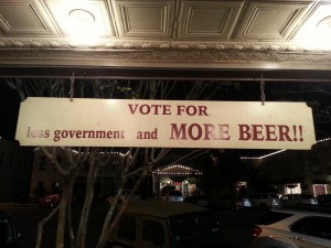 Vote for Less Government and More Beer!